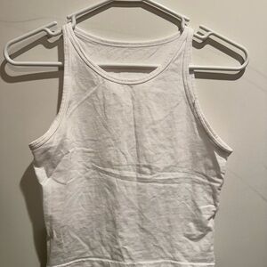 White Cropped Tank Top